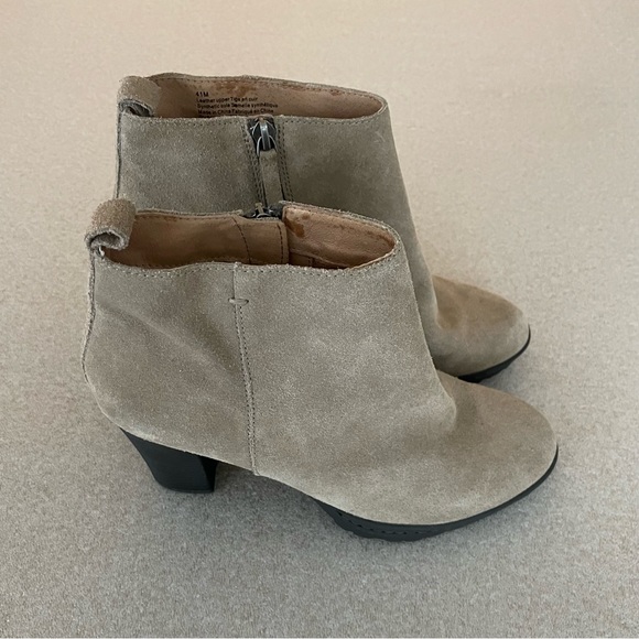 Caslon Taupe Leather Ankle Boots Size 41 - Picture 7 of 14